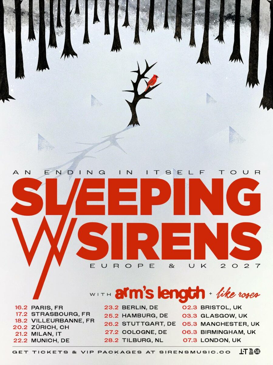 Sleeping With Sirens 2026–2027 live concert poster